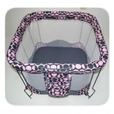 Детский Манеж Ангелина (85-85), Серо-розовый