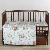 Комплект сменного белья Ведмедик Летний лес 120х90 см Бирюзовый