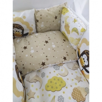 Комплект постільної білизни 18 в 1 - Babymax Пінгвін (Жовтий) - Фото 7