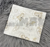 Пелюшка M&Ababy Ведмежата 95×110 см, ситець Білий