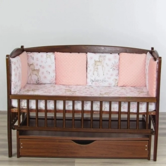 Комплект постельный Лесная сказка 6 предметов, косичка пике Розовый - Фото 2