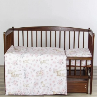 Комплект постельный Лесная сказка 6 предметов, косичка пике Розовый - Фото 3