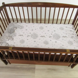 Комплект  сменного белья, 120х90 см - Ведмедик Слоник (Серый)  - Фото 1