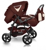 Коляска коричнево-бежевая