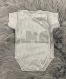 Боди с коротким рукавом Baby life, Серый, Ажур, 56р.