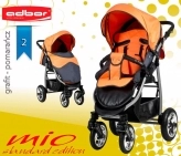 Оранжевая коляска трость