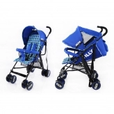 Синяя прогулочная коляска