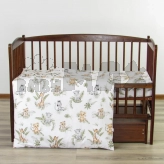 Комплект постельный Ведмедик Сафари 5 предметов Белый