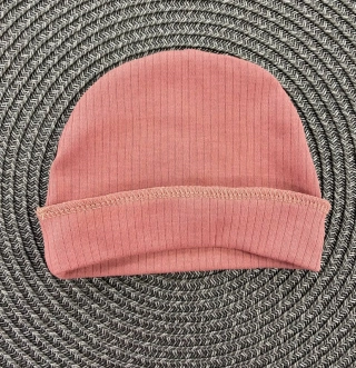 Шапочка без завязок Baby Life 56–62р, рубчик Бежевый - Фото 2