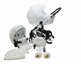 Универсальная коляска 2 в 1- Экокожа Mikrus Cruiser NEW (Белый) 