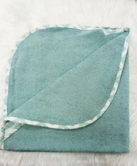 Уголок после купания Mexs 80×75 см, махра Бирюзовый - Фото 1