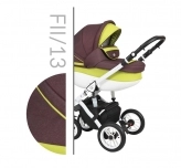 Универсальная коляска 2 в 1 - Baby Merc Faster Style 2 F13 (Коричнево-салатовый)