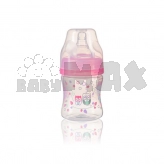 Бутылочка для кормления Babyono антиколиковая 120 мл. Розовый