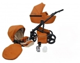 Универсальная коляска 2 в 1, Экокожа - Mikrus Safari Cognac (Оранжевый)