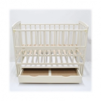 Детская кроватка с ящиком, маятником, Бук - Mimi Kids Комфорт (Слоновая кость) - Фото 3