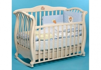 Детская кроватка с ящиком, маятником, Бук - Baby Italia Andrea Antique Ivory (Слоновая кость) - Фото 1