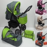 Коляска-трансформер - Victoria Gold Viki Karina (Серо-салатовый)