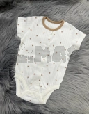 Боді Кузьменкоз коротким рукавом 62р, рубчик Молочний