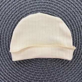 Шапочка без завязок Baby Life 56–62р, рубчик Бордовый - Фото 2