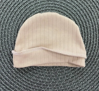 Шапочка без завязок Baby Life 56–62р, рубчик Бордовый - Фото 3