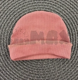 Шапочка без завязок Baby Life 56–62р, рубчик Бордовый