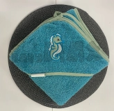 Уголок после купания Ярослав, Махра, 95х95 см (Бирюзовый)