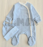 Комплект Happy Tot с шапочкой, человечком 56р, ажур Голубой