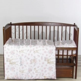 Комплект сменного белья, 120х90 см - Ведмедик Спящий оленьенок (Бело-розовый)