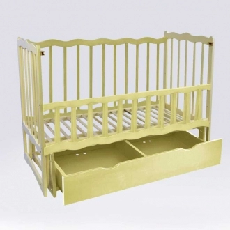 Детская кроватка с ящиком, маятником, Бук - Babymax Elza (Орех) - Фото 5