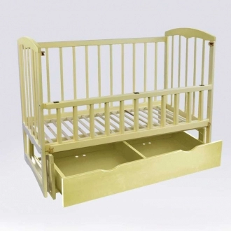 Детская кроватка с ящиком, маятником, Бук - Babymax Elza (Орех) - Фото 6