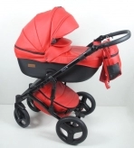 Универсальная коляска 2 в 1, Экокожа - Mikrus Onyx (Красный)
