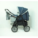 Коляска трансформер синяя Вікторія Голд