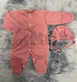 Комплект Baby Life с шапочкой, пижамкой 50р, рубчик Розовый