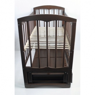 Детская кроватка с ящиком, маятником, Осина - Babymax Луна (Орех) - Фото 3