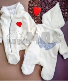 Комбинезон Sweet Mario на подкладке 62-68р, Велсофт Молочный