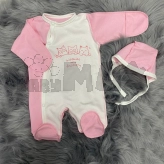 Комплект Baby Life с шапочкой, пижамкой 50р, футер Розово-молочный