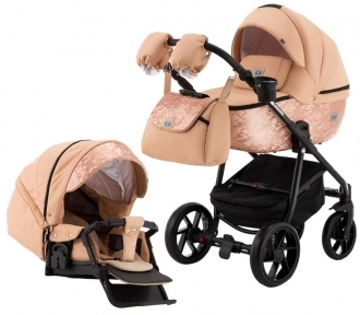 бежева коляска Adamex Hybryd Plus BR-244