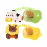 Пустышка ортодонтальная с цепочкой - Забава (латекс)  0 - 6 месяцев