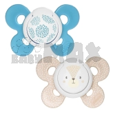 Набор пустышек Chicco Physio Comfort 2 шт. от 6–16 мес, силикон Голубой/бежевый