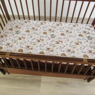 Комплект постельный Ведмедик Лесная жизнь 8 предметов, плюш Серый - Фото 4