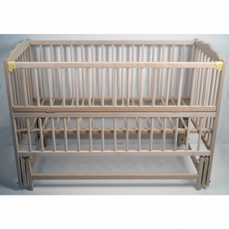 Кроватка детская без ящика, с маятником, Бук - Дубик-М Веселка (Натуральный) - Фото 1