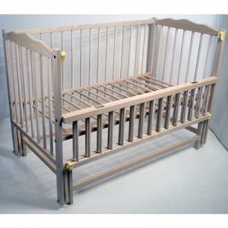 Кроватка детская без ящика, с маятником, Бук - Дубик-М Веселка (Натуральный) - Фото 3