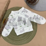 Распашонка с длинным рукавом - Sweet Mario, Белый с коалами, Рубчик, 56р.