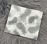 Пеленка M&Ababy Перо 95×110 см, ситец Белый