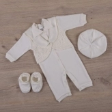 бежевый комплект на выписку