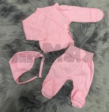 Комплект Baby Life с шапочкой, распашонкой, ползунками 50р, интерлок Розовый