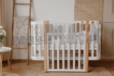 Кроватка детская Angelo Magic с маятником 120×60 см Бело-буковый