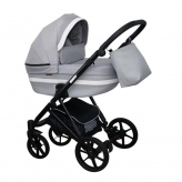 Универсальная коляска 2 в 1, Ткань/Экокожа - Mikrus Cross 04 (Серый)