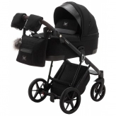 Універсальна коляска 2 в 1 - Adamex Gallo Thermo GA-11 jet black (Темно-чорний)