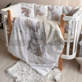 Комплект постельный MSonya (Маленькая Соня) Magic Зайка золото 6 предметов Золотой